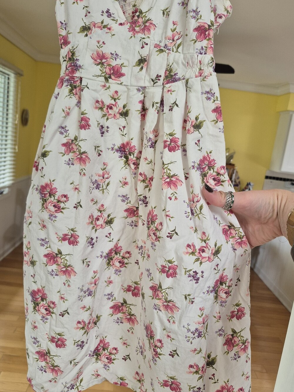 dELIA*S Floral White Pink Strappy Sundress - Picture 6 of 9